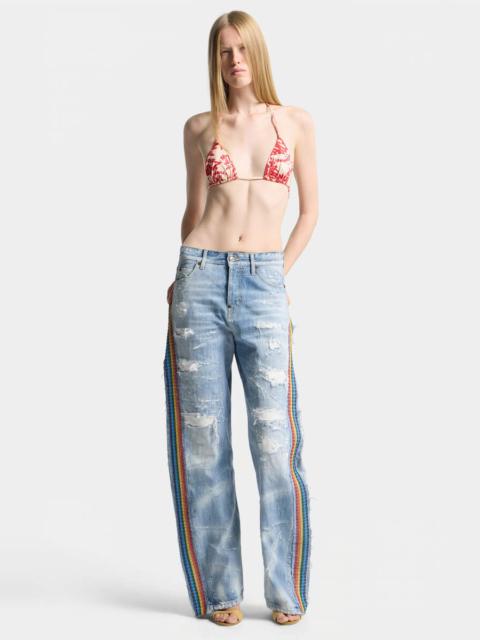DSQUARED2 BE PROUD WASH LOOSE TWIST JEANS