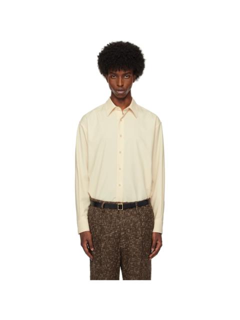 AURALEE Off-White Super Fine Tropical Wool Shirt