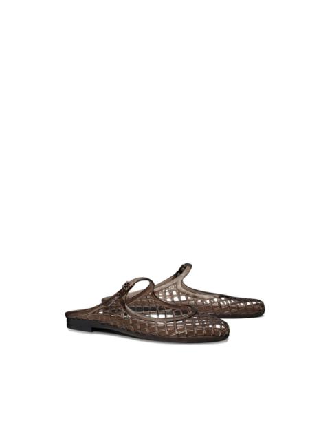 TORY BURCH openwork jelly ballerina flats