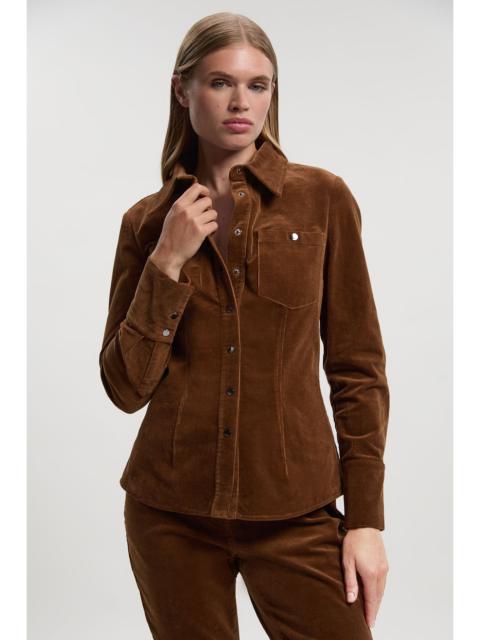 KAREN MILLEN Stretch Cord Tailored Shirt