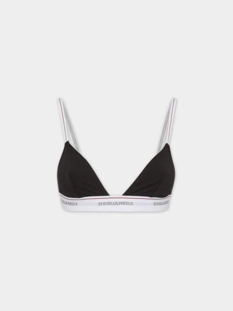 DSQUARED2 DSQUARED2 LOGO COTTON TRIANGLE BRA