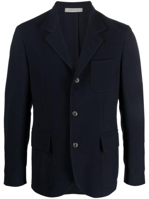 CORNELIANI 단 하나 breasted 처녀 모직 blazer