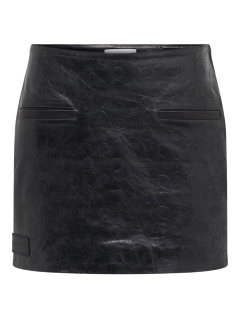 Marine Serre Glossy Moon leather skirt