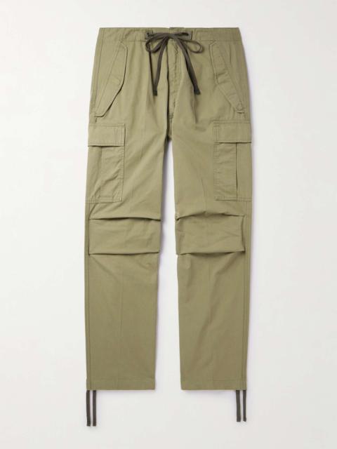 TOM FORD New Enzyme Straight-Leg Cotton-Twill Drawstring Cargo Trousers
