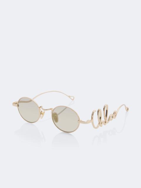 Chloé Logo round sunglasses