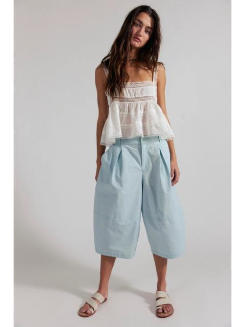 FREE PEOPLE Gardenia Cropped Cotton Trousers