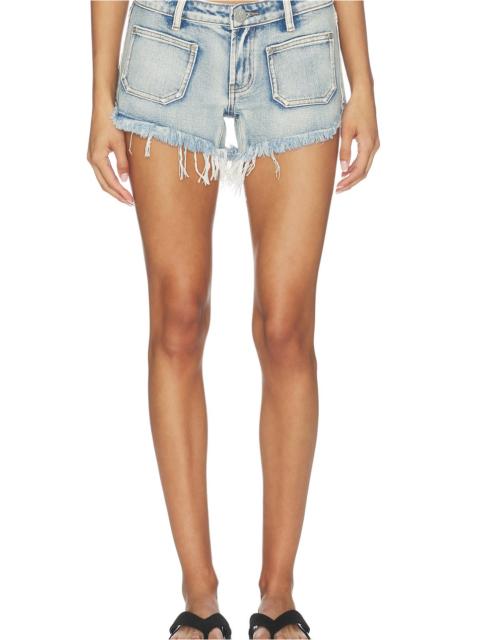 ONE TEASPOON Retro Dukes Low Waist Mini Denim Shorts