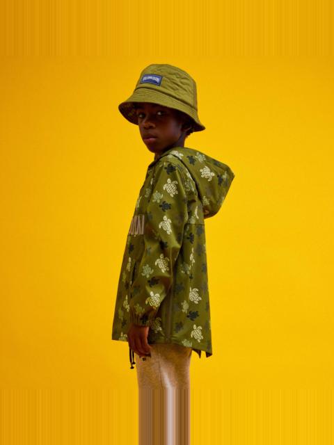Vilebrequin Kids Reversible Bucket Hat Ronde des Tortues Camo
