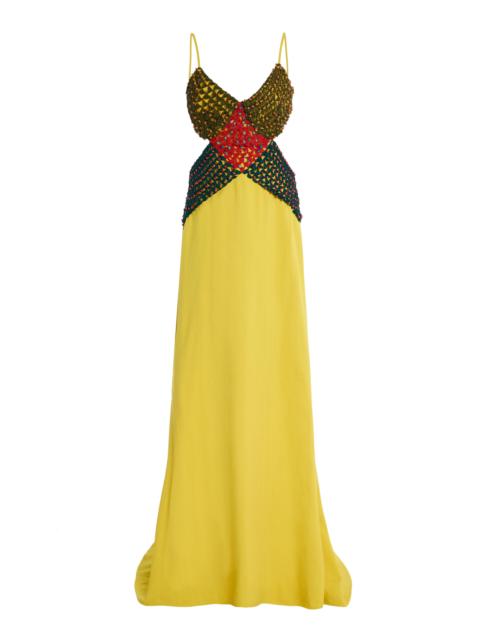 ROSIE ASSOULIN Crochet Crossing Gown yellow