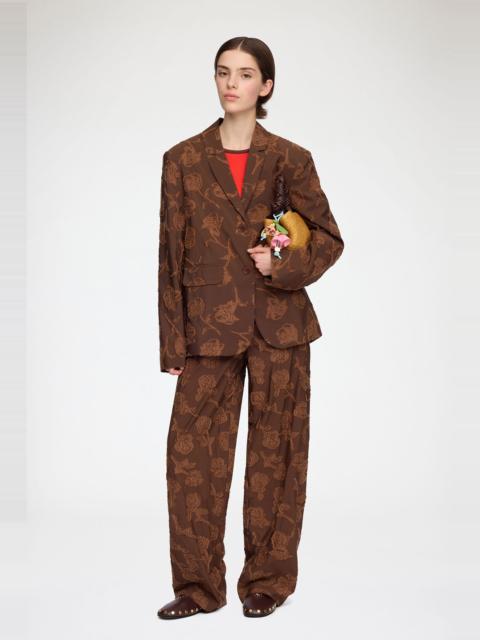 GANNI PANTS IN BROWN FIL COUPE