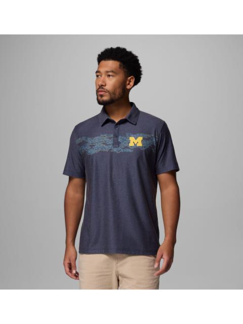 Columbia Men's Collegiate Thistletown Hills Printed Polo - Michigan