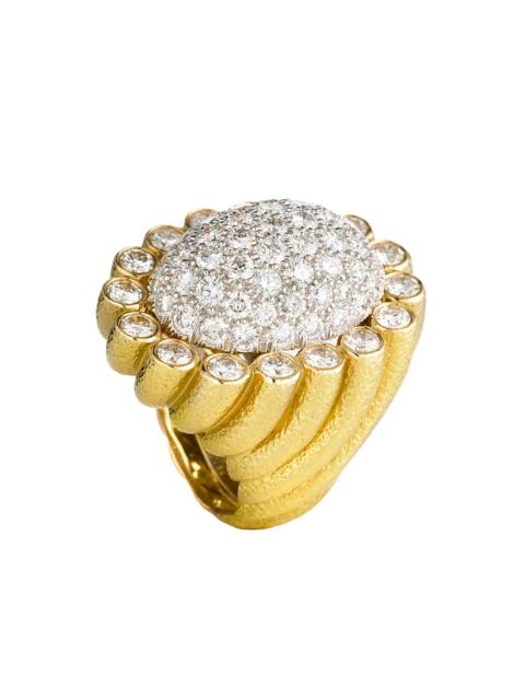 DAVID WEBB Diamond Sunburst Ring