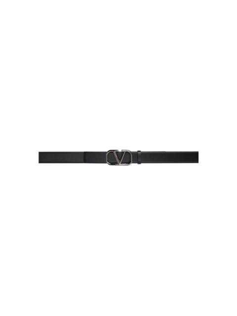 Valentino Black VLogo Belt