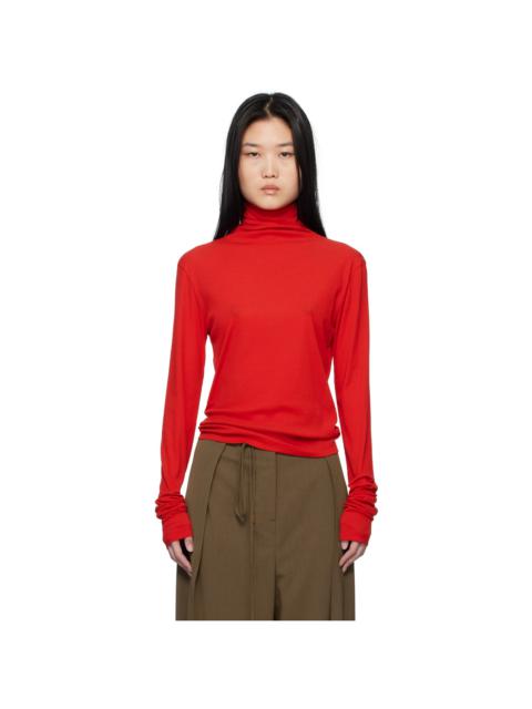 LE17SEPTEMBRE Red Sheer Turtleneck