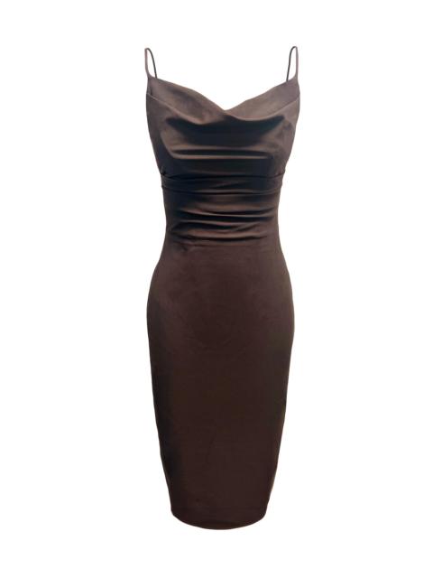 Dress The Population Women's Nikki Cowlneck Body-Con Midi-Dress - Mocha