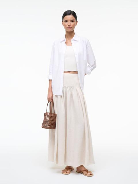 STAUD STAUD PROCIDA LINEN SKIRT NATURAL
