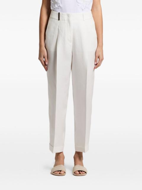 PESERICO cuffed pleated trousers