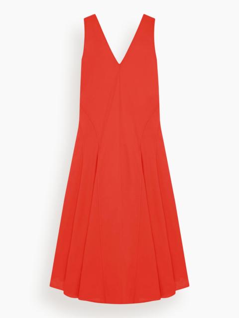 Another Tomorrow Full Skirt Dress in Vermilion