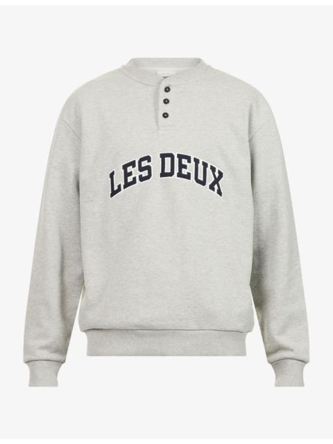 Les Deux Half-Buttoned Cotton-Jersey Sweatshirt