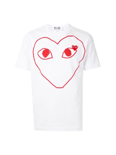 Comme des Garçons PLAY short sleeve heart print T-shirt