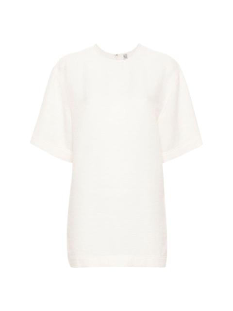 crinkled round-neck T-shirt