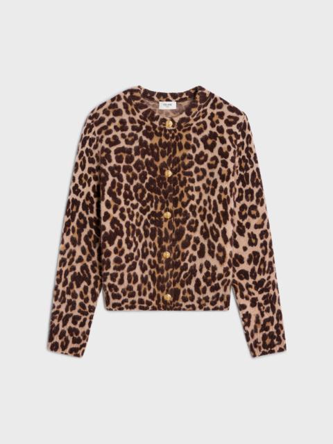 CELINE cardigan in leopard cashmere
