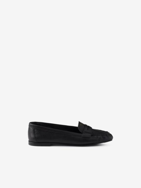 Prada leather loafers