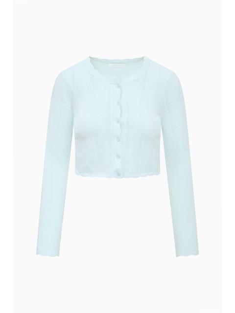 LoveShackFancy Nadiya Stretch Pointelle Cardigan