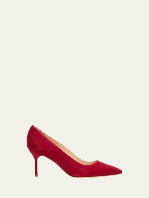 Manolo Blahnik 70mm BB Suede Pumps