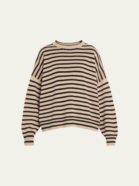 Stripe paillette Cashmere Wool Sweater
