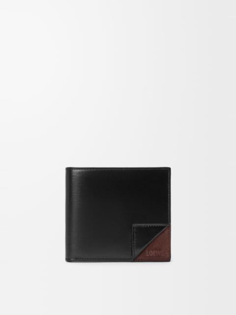 Loewe Switch bifold coin wallet in supple grained calfskin and suede