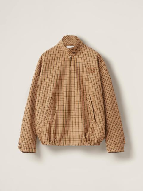 Miu Miu Checked canvas blouson jacket