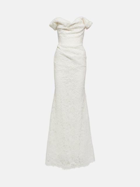 Bridal Nova Cora off-shoulder lace gown
