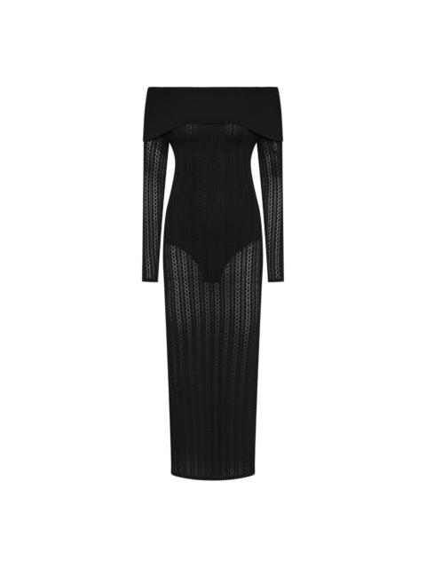 REBECCA VALLANCE Lorelei off-shoulder knitted dress