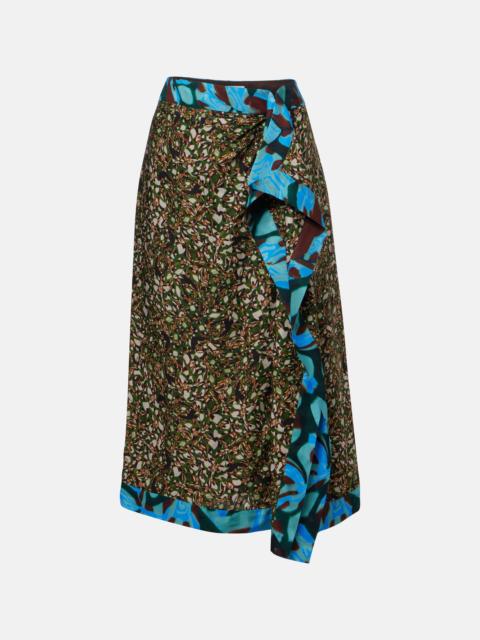 Dries Van Noten Sole printed midi skirt