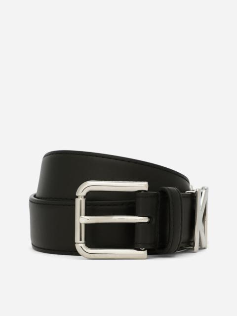 Dolce & Gabbana Calfskin belt with lettering