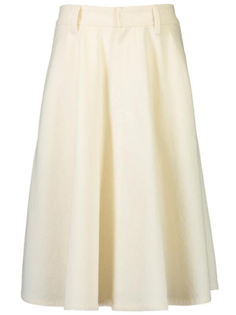 Brunello Cucinelli Creased A-Line Midi Skirt