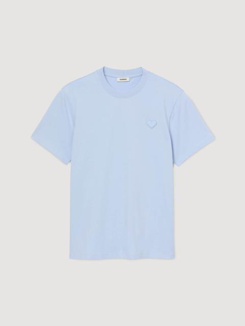 Sandro T-SHIRT WITH HEART PATCH