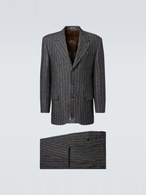 Brunello Cucinelli Pinstripe linen suit