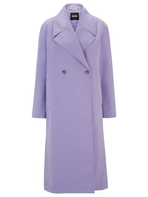 BOSS DOUBLE-BREASTED COAT WITH WATER-REPELLENT FINISH