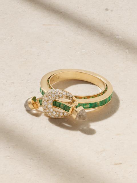 ANANYA Chakra 18-karat Gold Multi-stone Ring