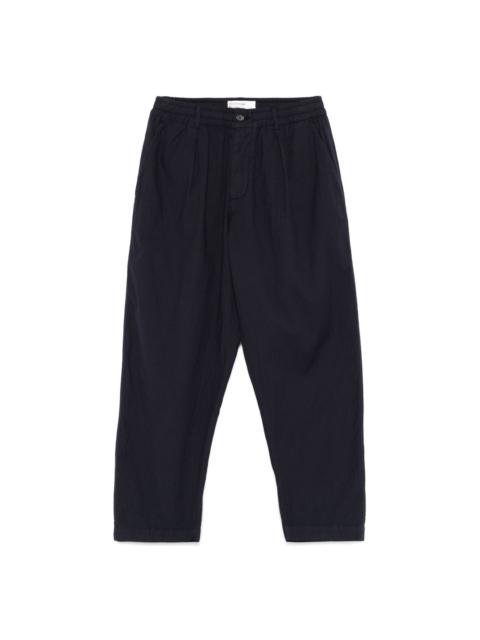 Universal Works seersucker pleated trousers