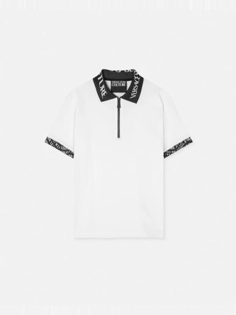 VERSACE JEANS COUTURE Liquify Logo Slim-Fit Polo Shirt