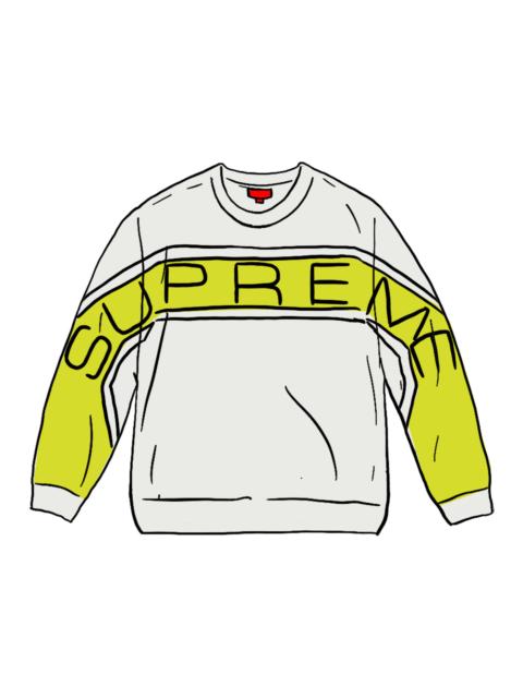 Supreme Paneled Crewneck (SS21) White