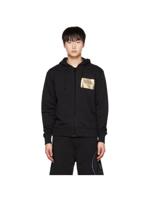 VERSACE JEANS COUTURE Black Graphic Print Hoodie