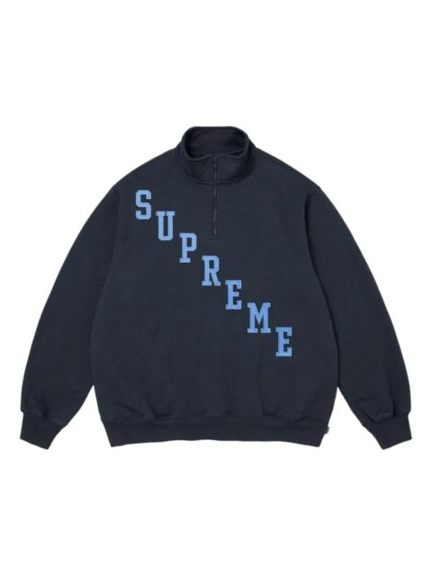 Supreme Supreme FW26 Slant Appliqué Half Zip Pullover 'Navy' SUP-FW26-066-NVY
