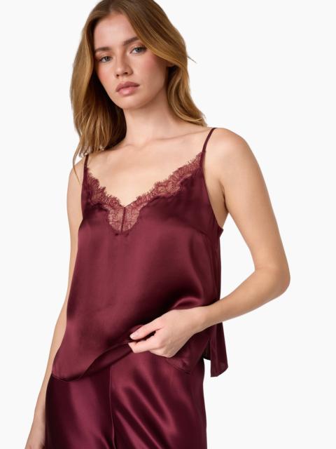 CAMI NYC HELEN SILK CAMISOLE DEEP PLUM