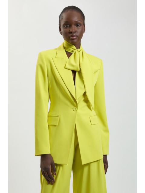KAREN MILLEN Compact Viscose Tie Neck Tailored Blazer