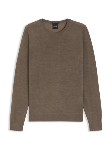 BOSS SLIM-FIT CREWNECK SWEATER IN MERINO WOOL