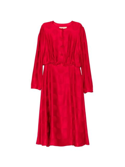 Valentino polka-dot jacquard midi dress